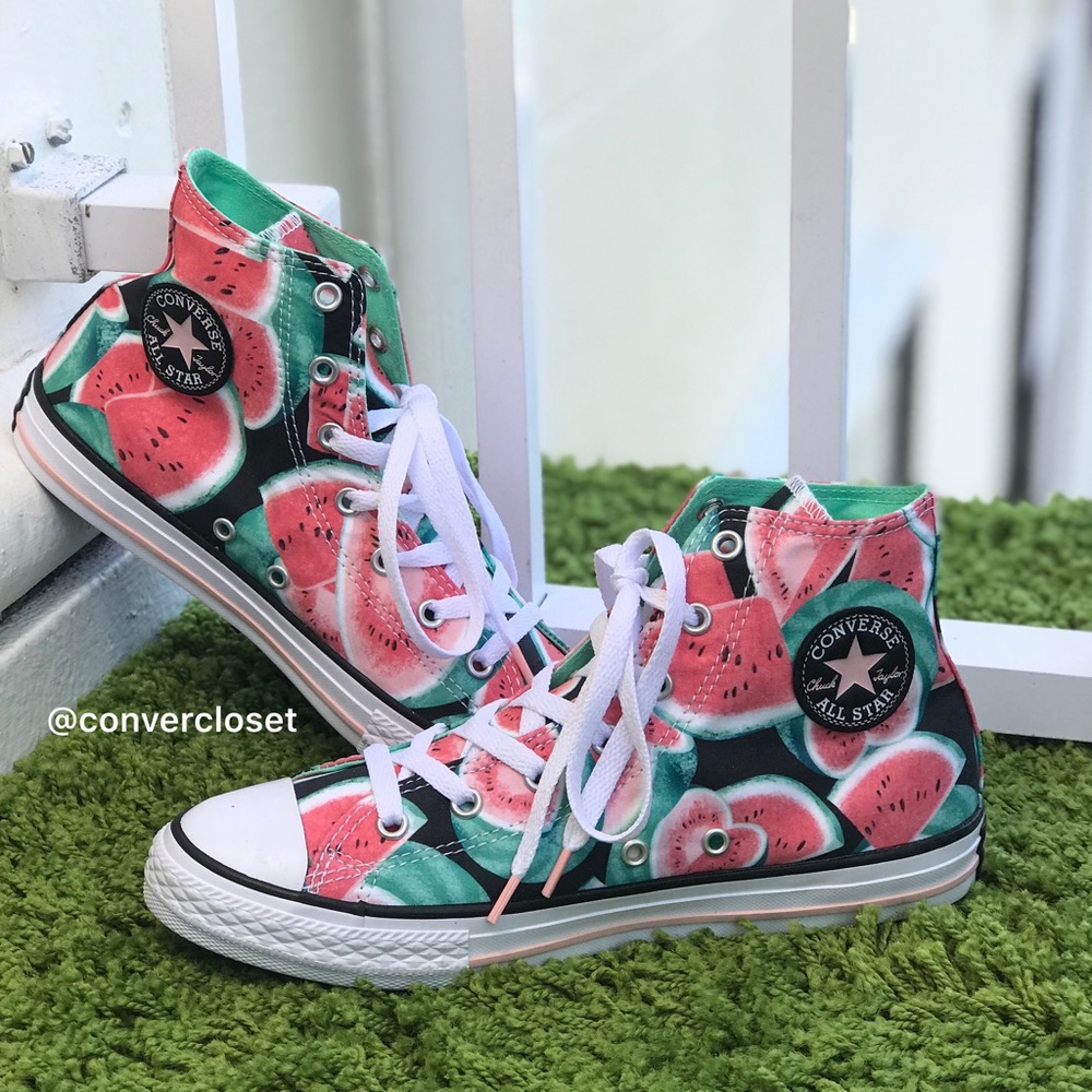 NWT Converse Ctas HI Vapor Pink/Green WMNS AUTHENT - Picture 2 of 8